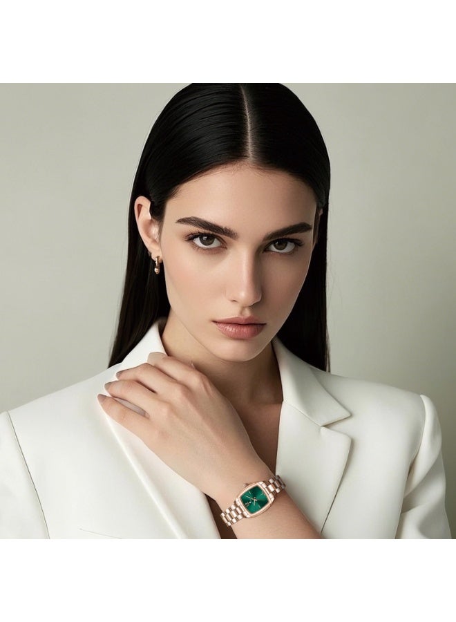 سافيرو ساعة نسائية، ساعة نسائية فاخرة، ساعة نسائية بسوار، ساعة صغيرة مقاومة للماء من الفولاذ المقاوم للصدأ حتى 3ATM - Image 3